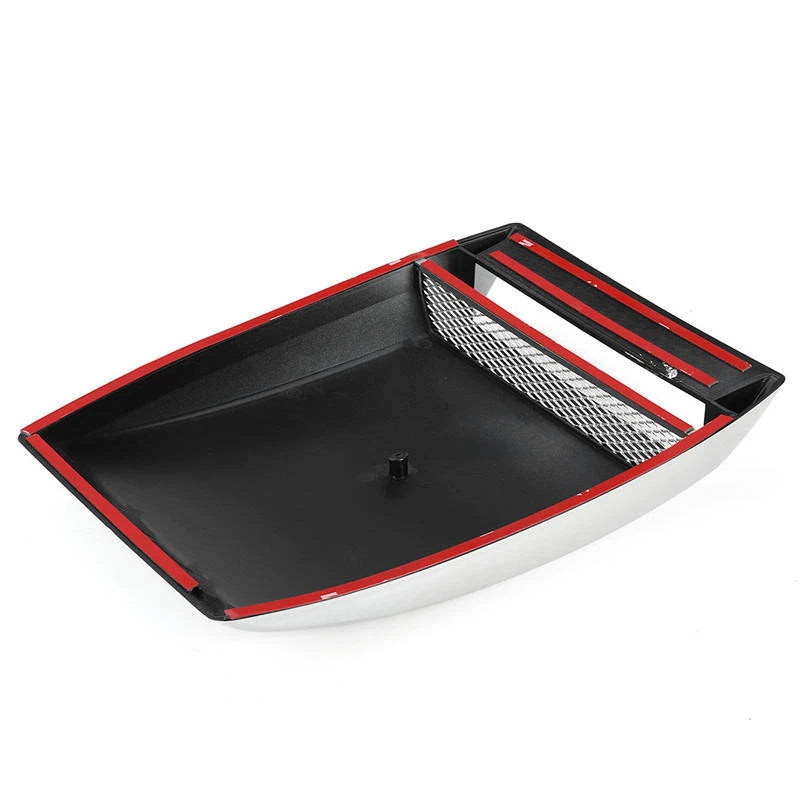 Universal Car Decorative Air Flow Intake Hood Scoop Vent Bonnet Cover Trim Silve