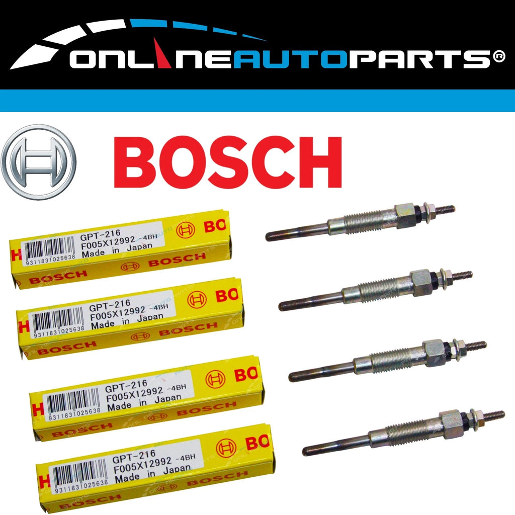 4 Bosch Diesel Glow Plugs for Toyota Hiace LH50 LH51 4cy 2.2L L 2.4L 1982-1989