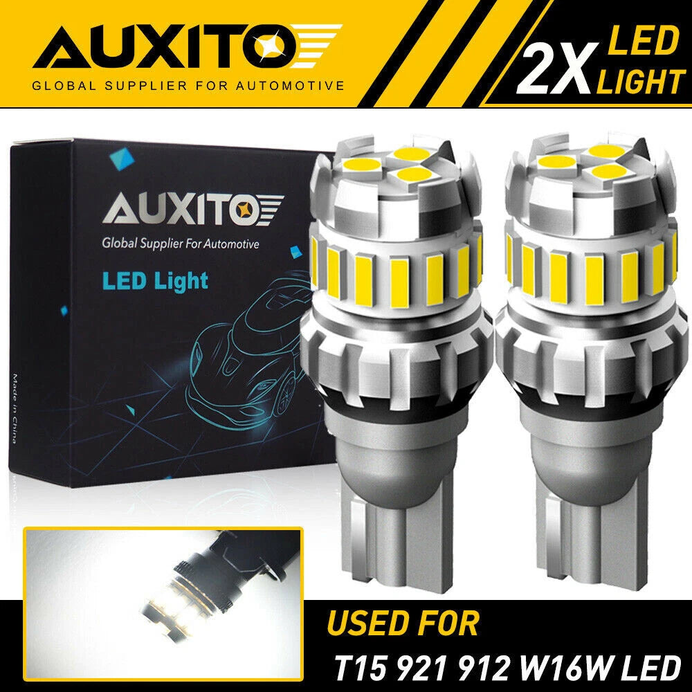 2x T15 W16W 3030 LED Error Reverse Light Canbus Backup Free Bulb 2400LM White