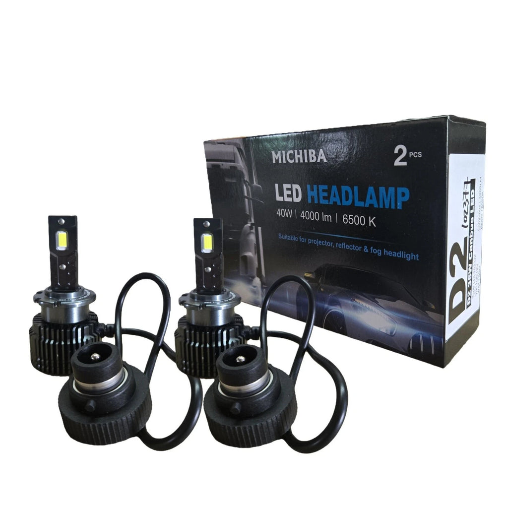 2x D2R D2S HID To LED Headlight Bulb Globe 12V 35W 4000LM E13/CE 6500K Canbus