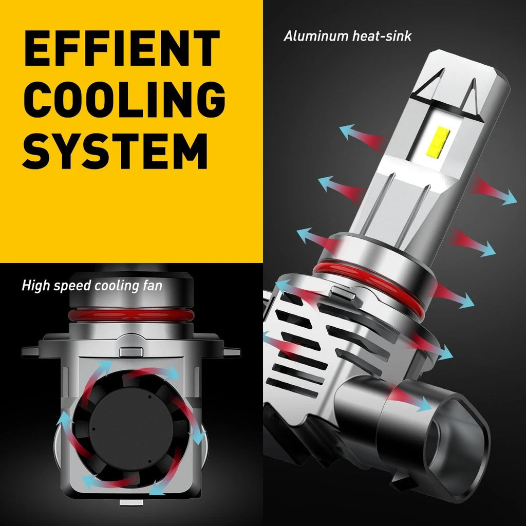 AUXITO 2x HB3 LED 9005 LED Headlight Globes Kit H/Low Beam 15000LM 200% NEWA