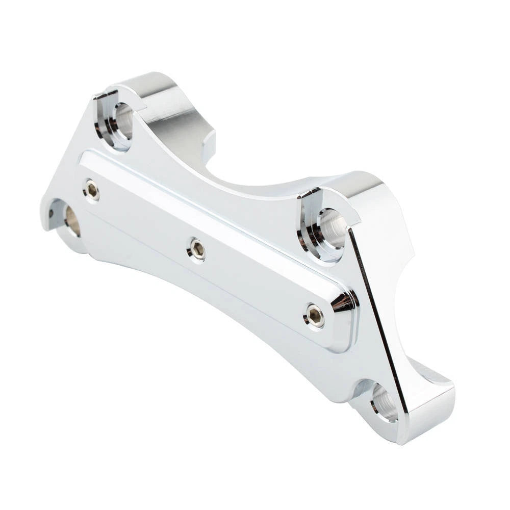 Chrome Handlebar Riser Top Clamp Mount For Harley Touring Street Glide Road King