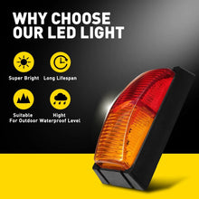 Load image into Gallery viewer, 4-40X Amber/Red Clearance Lights Side Marker LED Truck Trailer Caravan 10-30V A2