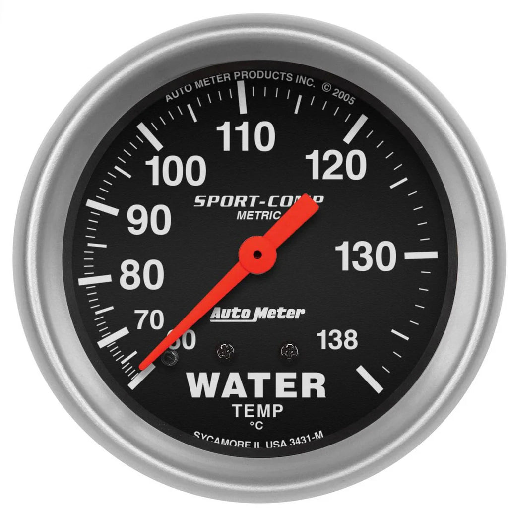 Autometer Sport-Comp 2-5/8in Water Temp Gauge 60-138C Mechanical AU3431-M