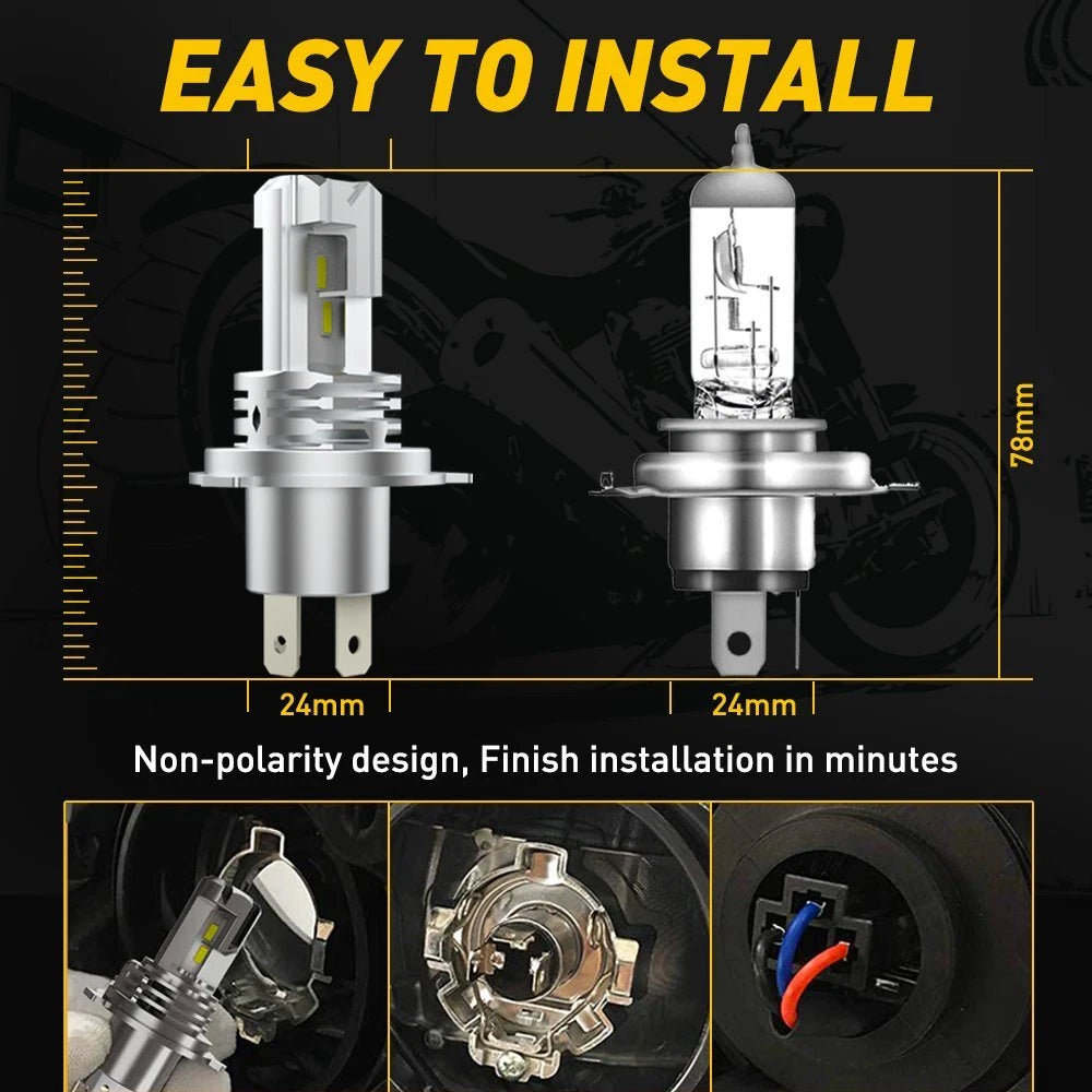 AUXITO H4 9003 30000LM LED Headlight Lamp Bulbs Globes High Low Beam Upgrade AU