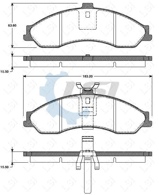 Front Brake Disc + Brake Pads for Holden Crewman Cross 8 5.7L 2004-2006