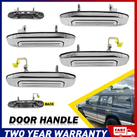 4x Chrome Front Rear Outside Door Handle For Mitsubishi Pajero NH NK NJ NL 91~00
