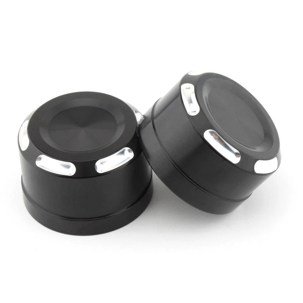 Pair Aluminum Rear Axle Bolt Nut Cap Cover For Harley Softail Fat Boy 2018+2023