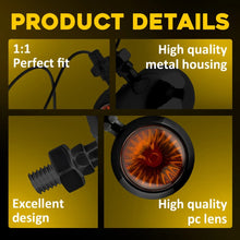 Load image into Gallery viewer, 4X Vintage Motorcycle Indicators Amber Turn Signal Light Blinker Bullet Lamp 12V