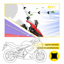 Load image into Gallery viewer, Motorcycle Windshield Motorbike Clip On Windscreen Deflector Extension Spoiler