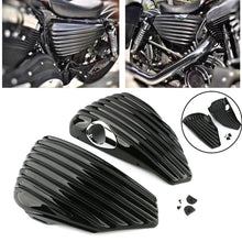 Load image into Gallery viewer, Left &amp; Right Side Oil Tank Battery Cover For Harley Sportster XL883 XL1200 04-13