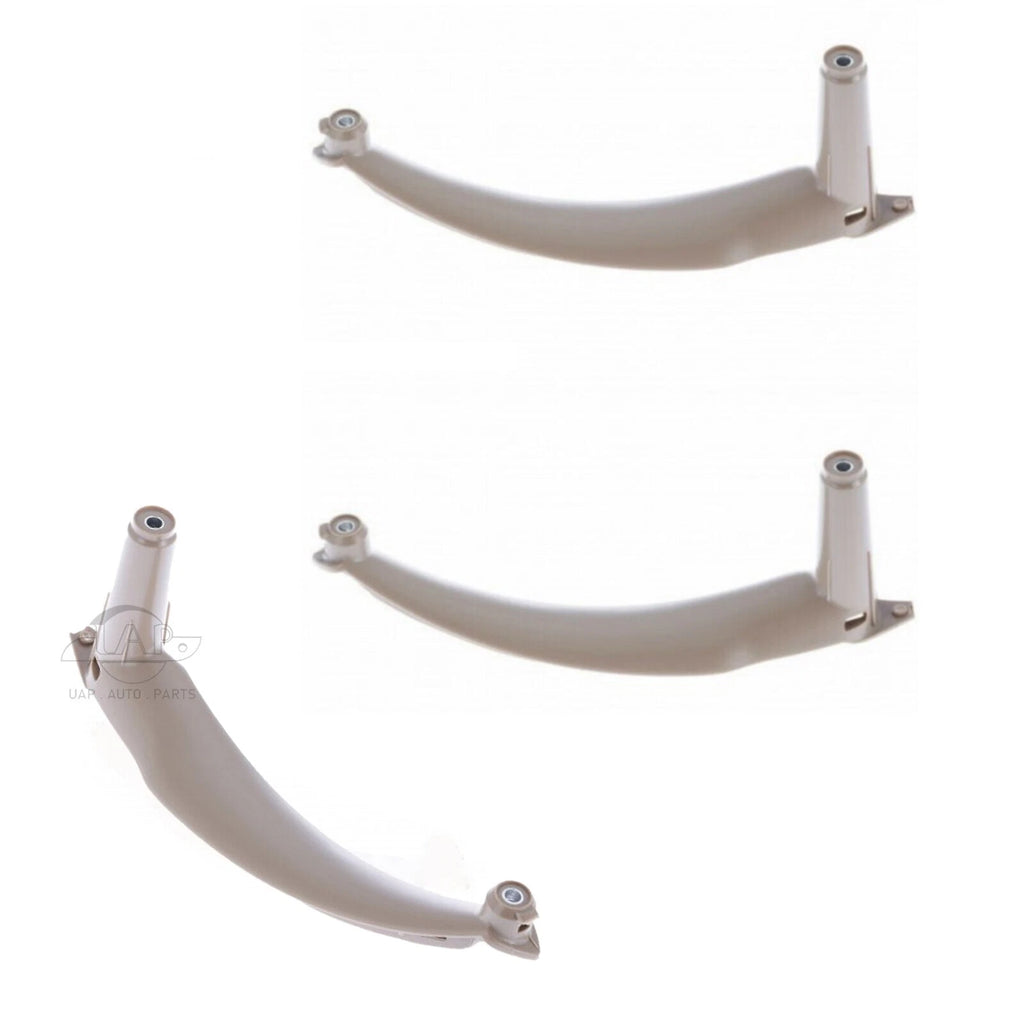 3pc Front & Rear RH + LH Door Panel Grab Pull Handle Beige For BMW X5 X6 07-14