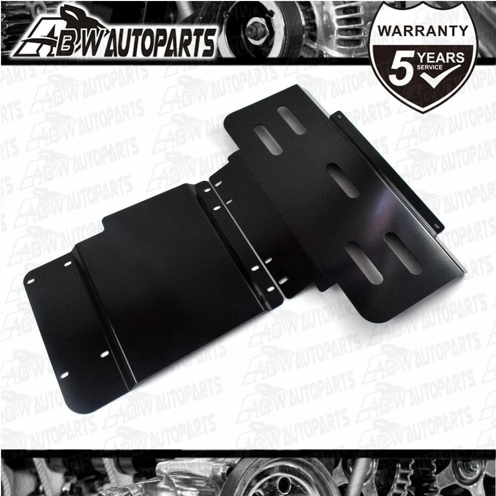 Steel Bash Plate Heavy Duty 4mm 2pc Black fit for Nissan Navara NP300 D23