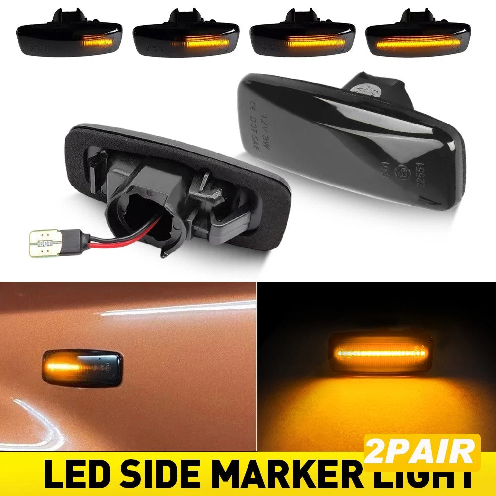 4X Led Side Marker Turn Signal DRL Light Fit Fit Nissan Bluebird Sunny 2003-06