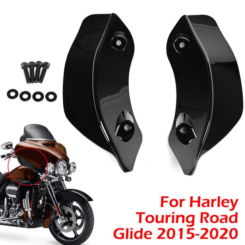 Black Wind Deflector Fairing Air Wing For Harley Touring Road Glide 2015-2020 ST