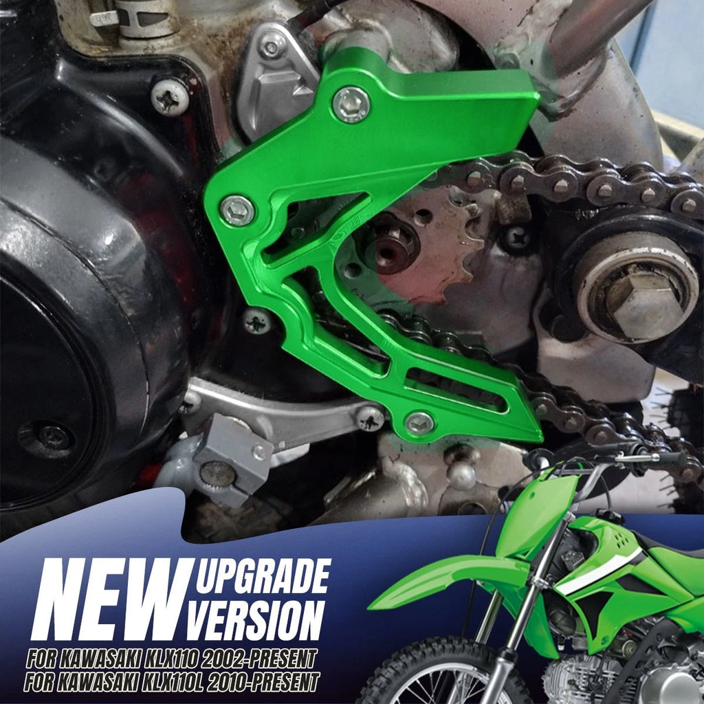 Chain guard sprocket cover protector green fits Kawasaki KLX110 and KLX110L