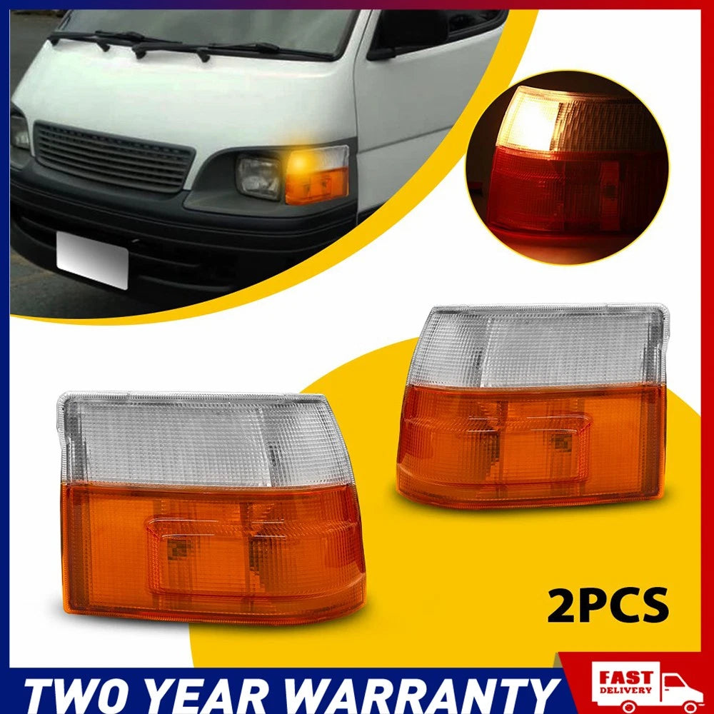 2X Front Corner Indicators Lights for Toyota Hiace Van RH/LH 1989-2005 w/Bulb AU