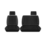Tradies Canvas Front Seat Covers Black for Toyota Hilux 2005–2015