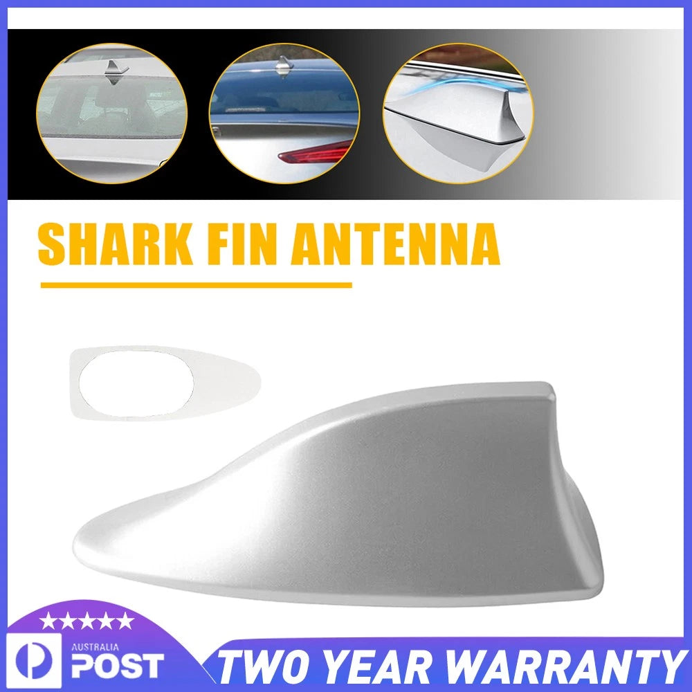 Universal Car Roof Aerial Radio A/FM Fin Signal Shark Antenna Arial Silver