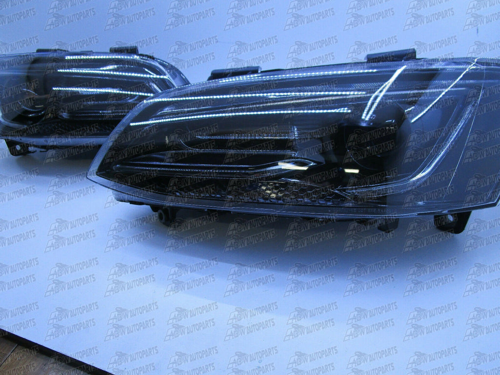 VE SERIES 1 HEADLIGHTS BLACK LED DRL Sequential Indicator HOLDEN COMMODERE NEW