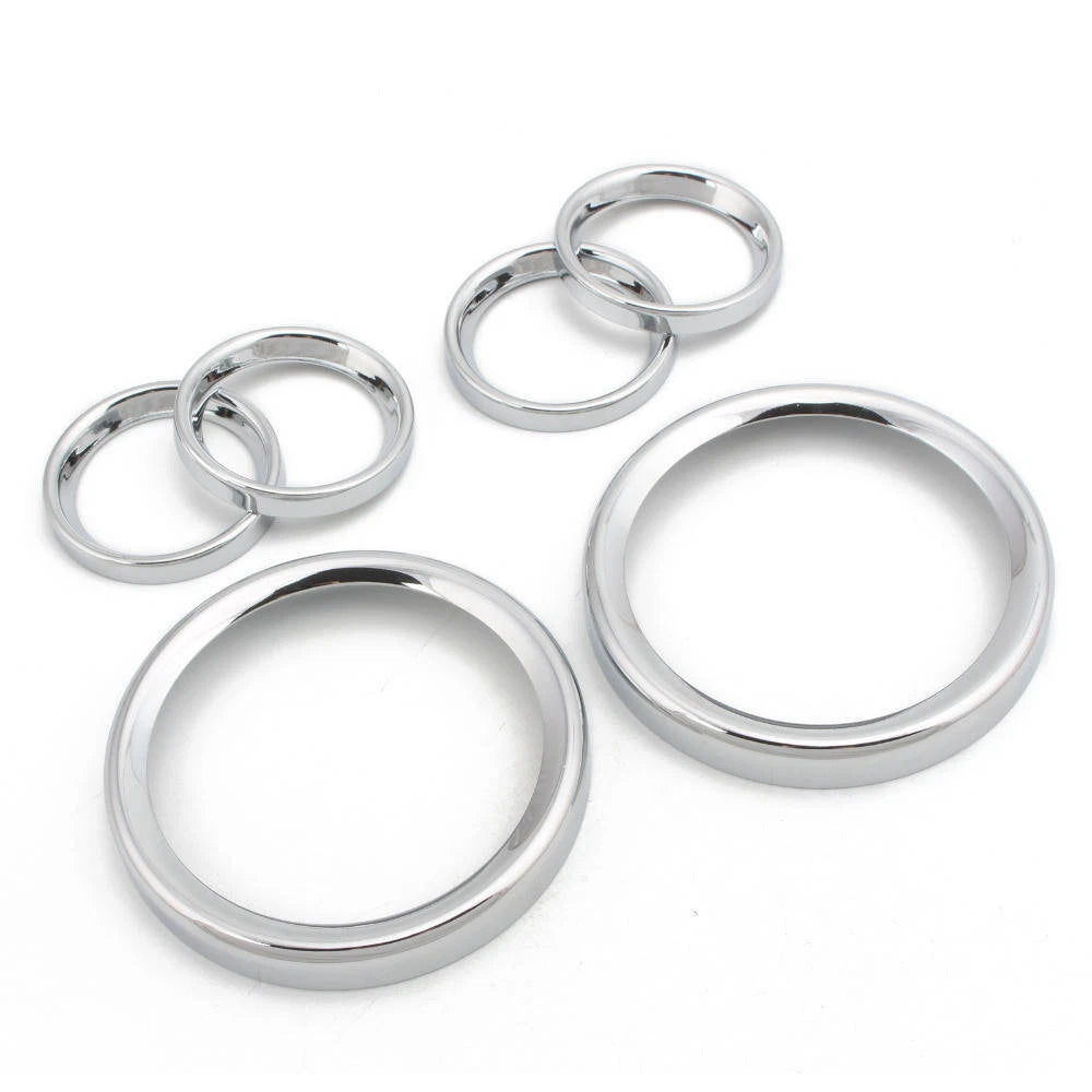 6pcs Instrument board Burst Gauge Bezel For Harley Electra Glide Street Glide ST