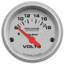 Load image into Gallery viewer, Autometer Ultra-Lite 2-1/16in Volt Meter Gauge 8-18V Short Sweep Electric AU4391