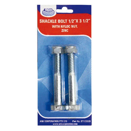 ARK Ark Shackle Bolt 1/2In X 3 1/2In Comes With Nyloc Nut Zinc Plated 186BT12...