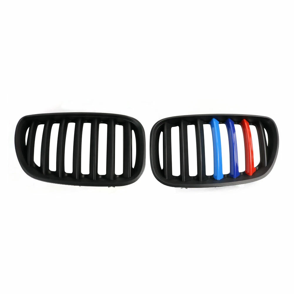 Matte Black M-color Front Kidney Grille Grill For BMW E53 X5 LCI Facelift 04-06