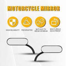 Load image into Gallery viewer, 4x Motorcycle Black Mini Oval Rear View Mirror For Honda Suzuki FLS Softail Slim