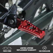 Load image into Gallery viewer, Anodized Red Aluminum Rear Passenger Foot Pegs Pedal for Surron Ultra Bee 2023+