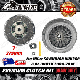 Clutch Kit for Hilux KUN16R KUN26R 3.0L 1KDFTV 08/2008-09/2015 275mm HEAVY DUTY
