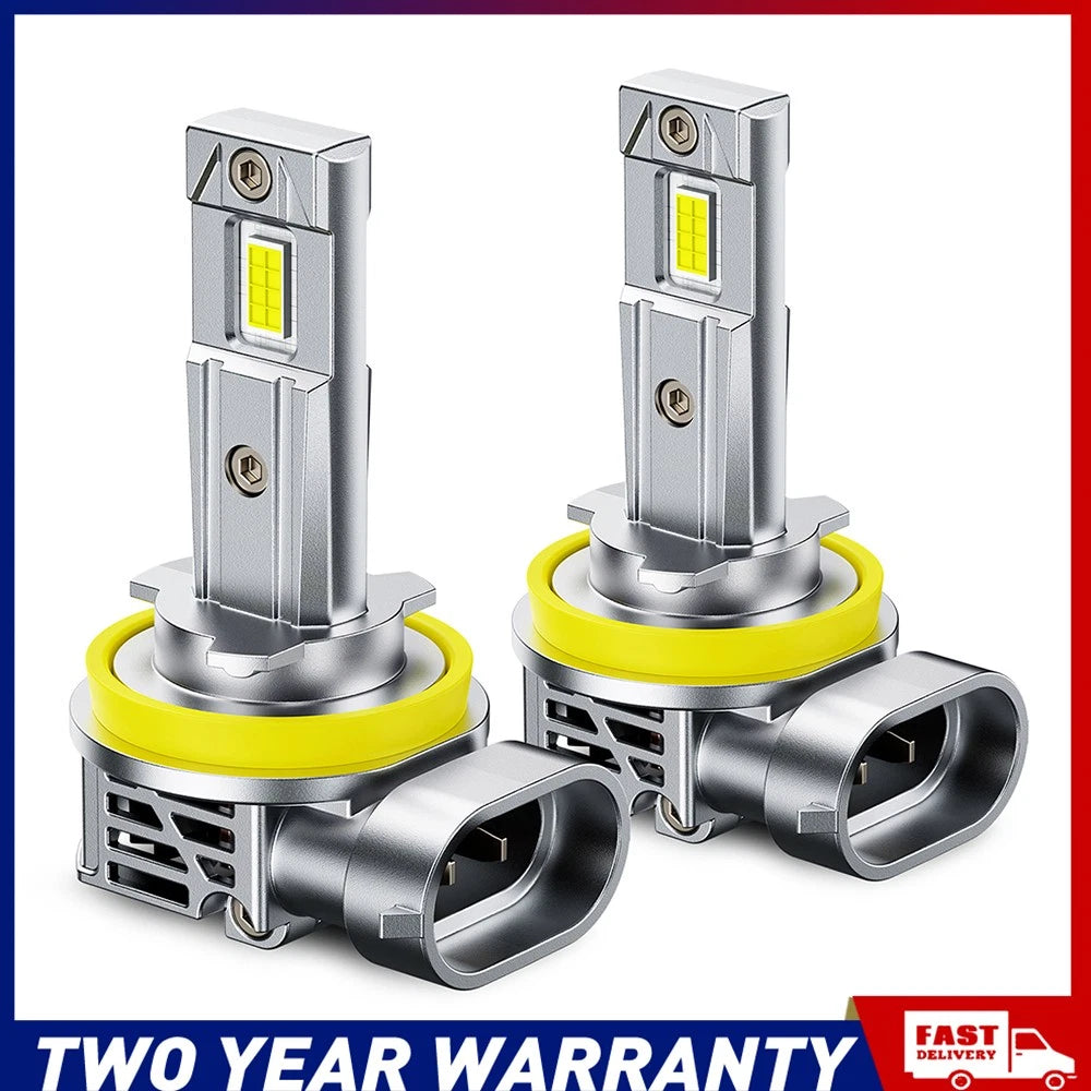 2pcs H11 LED Headlight Kit High/Low Beam White 6000K for Toyota Prado 2010-2017