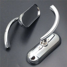 Load image into Gallery viewer, Chrome Mini Oval Motorcycle Side Rear Mirrors for Harley Softail Sportster CVO S