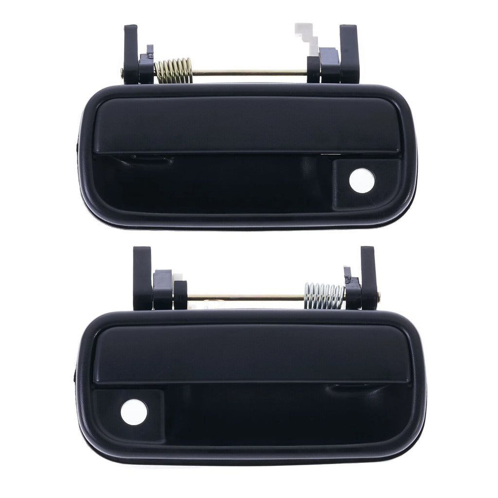 2pc Set FRONT LH + RH Door Handle Outer Textured Black For Toyota Hilux 88-97