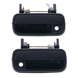 2pc Set FRONT LH + RH Door Handle Outer Textured Black For Toyota Hilux 88-97