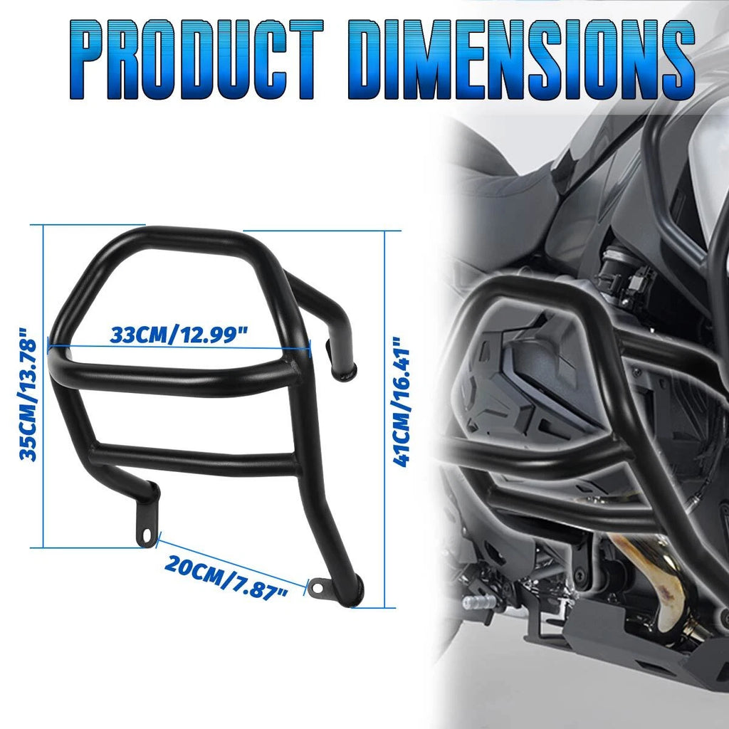 For BMW R1300GS 2023-2024 Lower Engine Guard Highway Crash Bars Protector Black