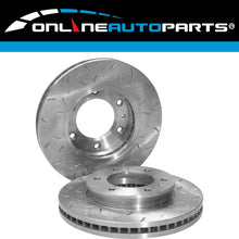 Load image into Gallery viewer, Front Slotted Dimpled Disc Brake Rotors + Bendix Pads for Mazda BT50 UP UR 11~19