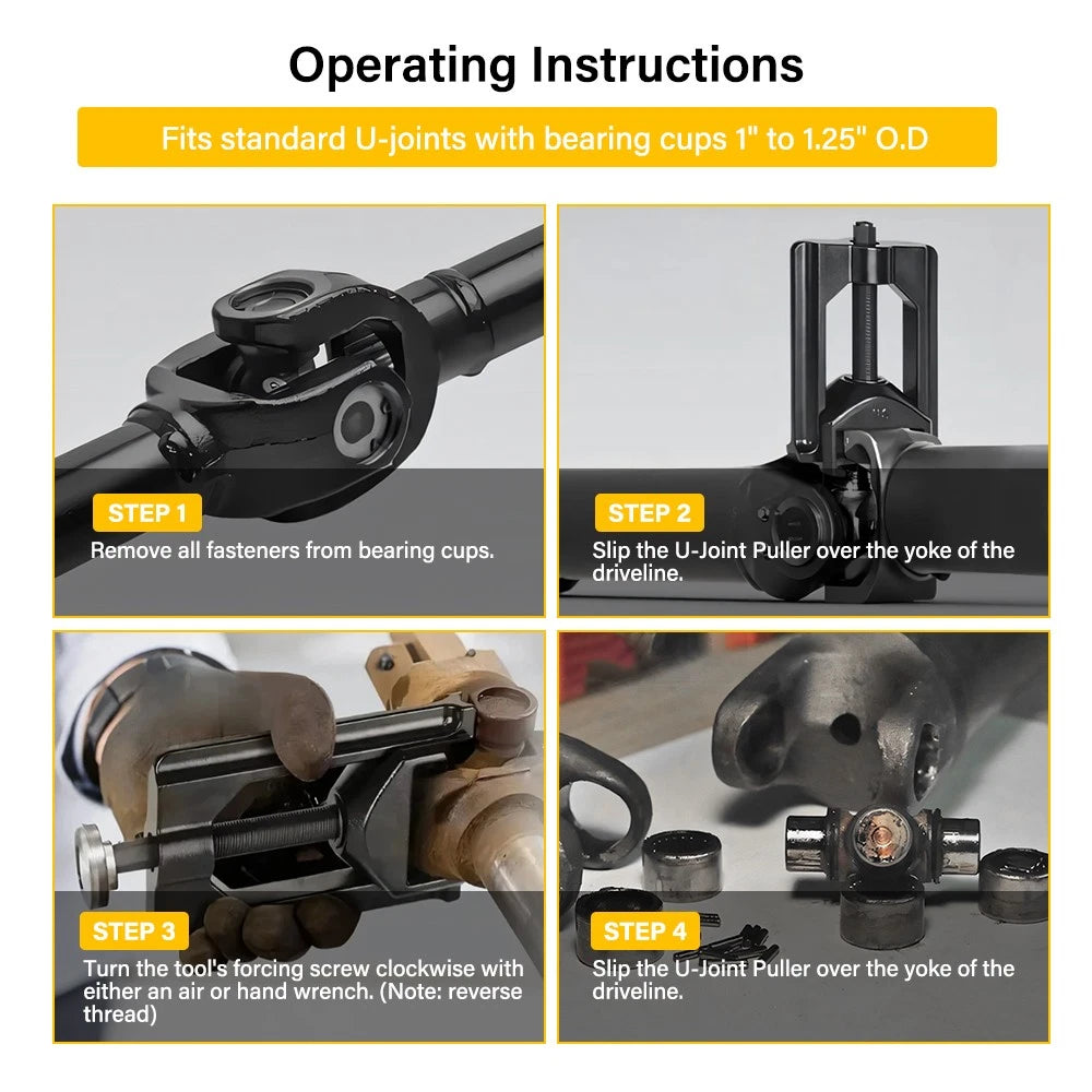 U-Joint Puller Press Removal Tools Class 1-3" Heavy Duty Universal Truck Trailer