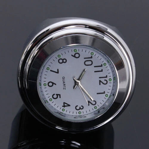 Durable 7/8" 1" Universal Motorcycle Bike Handlebar Bar Mount Clock Waterproof