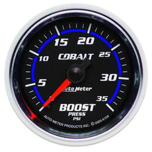 Load image into Gallery viewer, Autometer Cobalt 2-1/16in Boost Gauge 0-35 PSI Mechanical AU6104