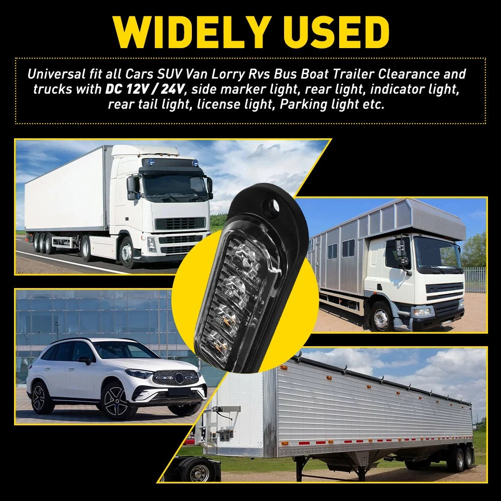 10x LED Clearance Lights Side Marker Lamp UTE Trailer Truck Caravan Lorry Boat