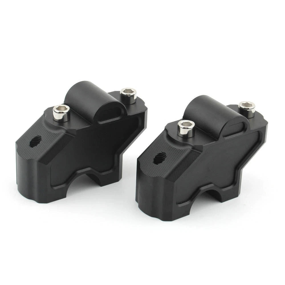 Pair of black handlebar height riser clamps for Harley Nightster 975 RH975 2022+