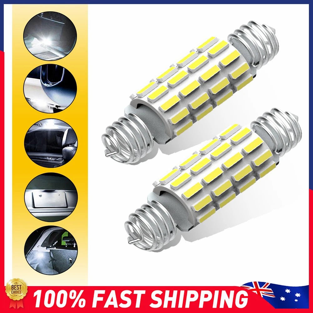 2X AUXITO 39MM 41MM FESTOON CAR 12V LED INTERIOR LIGHT BULB DOME GLOBE WHITE