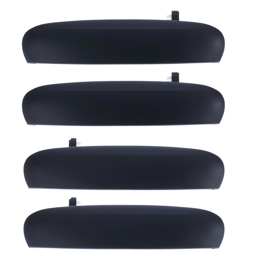 Door Handle Outer for Mitsubishi Mirage 12-20 Set of 4 Black FRONT REAR LH+RH