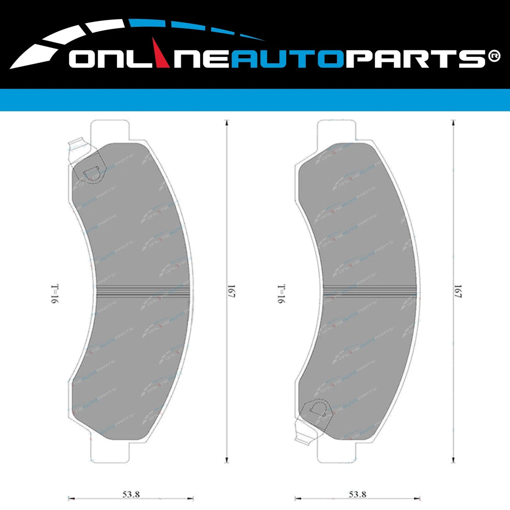 Front Disc Brake Pad Set for Great Wall V200 V240 X240 K2 CC 2009~2016 RWD 4X4