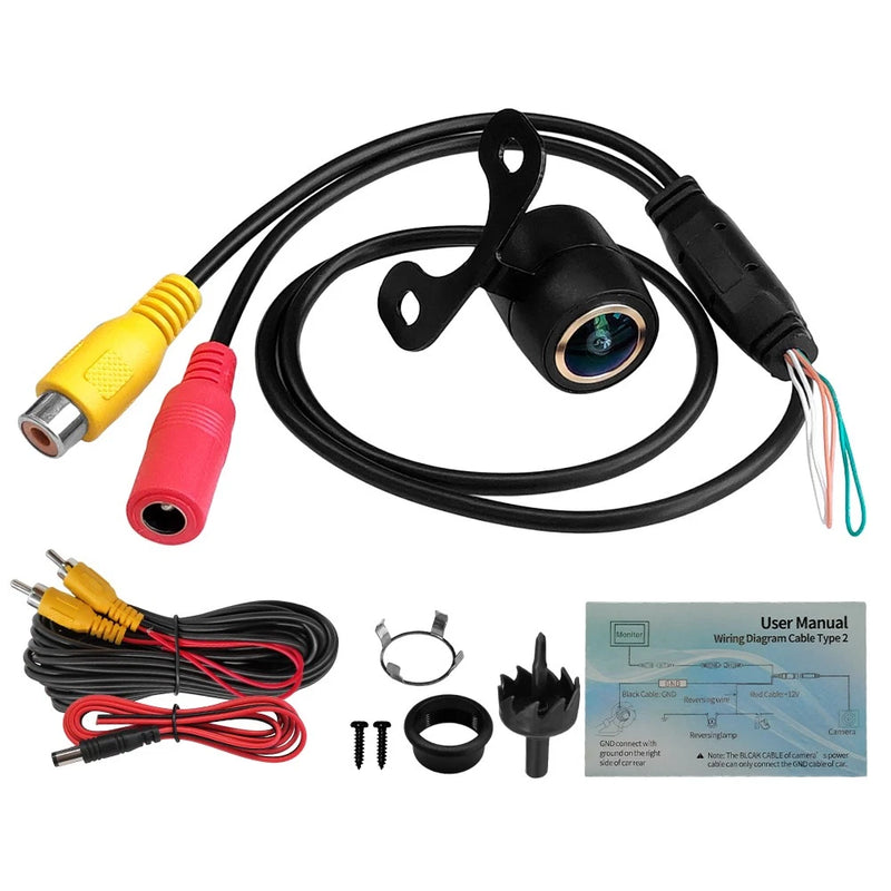 170° AHD 720P Flush Mount Backup Camera, Universal 12V Rear/Side/Front