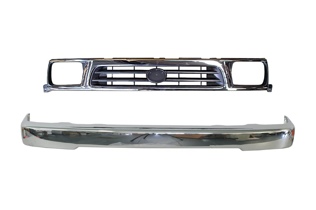 *NEW* FRONT BAR & GRILLE (CHROME) SUIT TOYOTA HILUX 2WD RN/LN140/147 1997- 2001