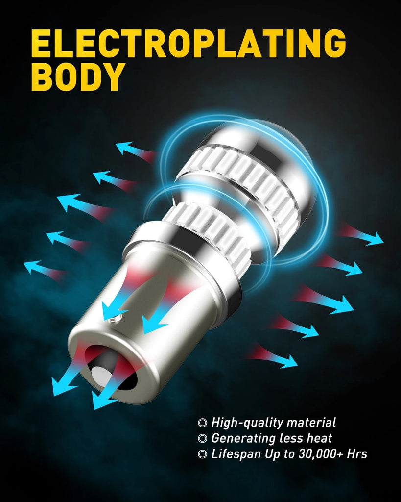 AUXITO 2x 1156 BA15S P21W Canbus LED Brake Stop Tail Bulb Globe Indicator 12V