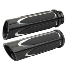 Load image into Gallery viewer, Black CNC 1" Handlebar Hand Grips For Harley Sportster Touring Dyna Softail VRSC