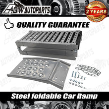 Load image into Gallery viewer, 2-In-1 Folding Sturdy Car Loading Ramp HU2500 Grey Multi-Use Steel Portable Ramp